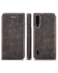 for Xiaomi Mi CC9 Retro Simple Ultra-thin Magnetic Leather Case with Holder & Card Slots & Lanyard