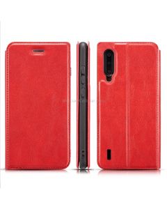 For Xiaomi Mi CC9 Lite Retro Simple Ultra-thin Magnetic Leather Case with Holder & Card Slots & Lanyard