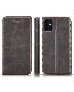For Galaxy S20+ Retro Simple Ultra-thin Magnetic Leather Case with Holder & Card Slots & Lanyard