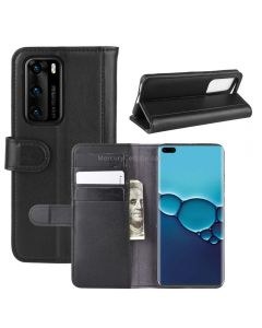 For Huawei P40 Horizontal Flip Genuine Leather Case with Holder & Card Slots & Wallet