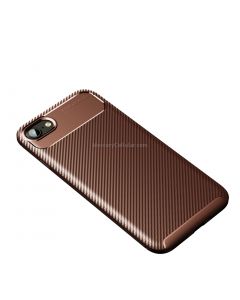 For iPhone SE 2020 Carbon Fiber Texture Shockproof TPU Case
