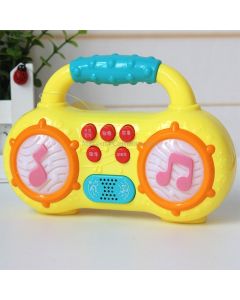 Multi-function Mini Radio with LED Lighting Children Educational Music Toy, Random Color Dlivery