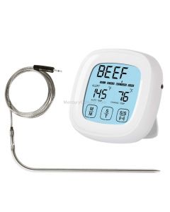 2 PCS Household Digital Meat Cooking Touchscreen Oven Timer Grill Thermometer