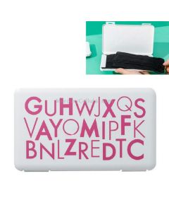 10 PCS Creative Disposable Mask Storage Box Home Travel Portable Mask Storage, Style:Pink Letters