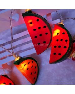 1m 10 LEDs Lantern LED Watermelon Lamp Fruit String Lamp Pendant Creative Decoration Light