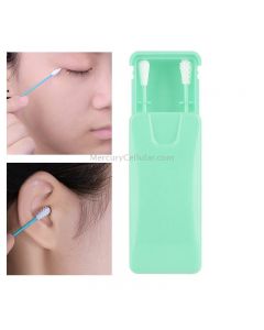 2 in 1 Ear Cleaning Cosmetic Silicone Buds Double-headed Recycling Cleaning Makeup Swabs Sticks