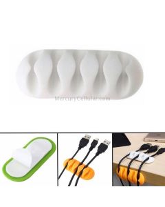 10 PCS Pasteable Five-hole TPR Wire Storage Organizer Data Cable Holder