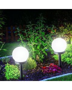 2 PCS Waterproof Outdoor Bulb Solar Ground Light Lawn Landscape Decoration