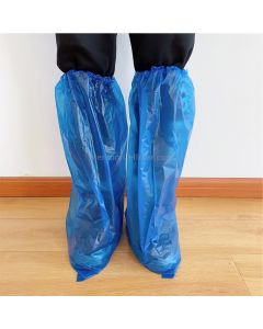 50 Pairs Disposable Shoe Cover Long Tube Protective Dustproof Waterproof Shoe Cover, Specification: Thickness 55cmx35cm