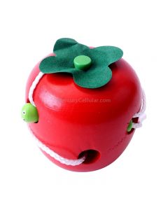 Wooden Learning and Education Children Colorful Worm Eat Fruit Apple Educational Toys