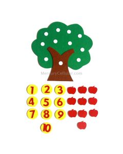 Teaching Aids Apple Trees Math Toys Teaching Kindergarten Manual DIY Non-woven Coth Early Learning Education Toys