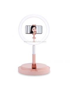 Mobile Phone Live Broadcast Foldable LED Ring Integrated Selfie Beauty Floor-mounted Light Lamp Bracket