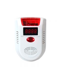 Home Security Gas Leak Detector Flammable Gas Leaking Alarm Sensor with LED Display, US Plug, AC 220V