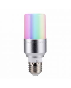 WIFI Smart Cylindrical Light Bulb App Control Color Changing Atmosphere Bulb Lamp Smart Home Voice LED Light, Model:6500K+RGBW E27