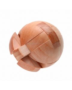 Wooden Adult Educational Toy Ball-shaped Lock Puzzle Toy
