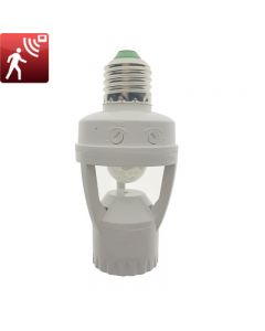 360 Degrees PIR Induction Motion Sensor IR Infrared Human E27 Plug Socket Switch Base LED Bulb Lamp Holder, AC 110-220V