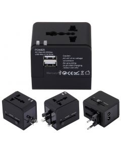 5V 2.1A Dual USB Power Socket Charger Adapter, UK / EU / US / AU Plug