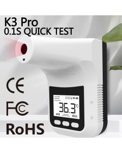 K3 Pro Handsfree Non-contact Forehead Body Light-sensitive Distance Sensor Infrared Thermometer, 2.8 inch LCD Display Screen