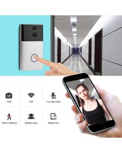 VESAFE VS-A4 HD 720P Security Camera Smart WiFi Video Doorbell Intercom, Support TF Card & Infrared Night Vision & Motion Detection App for IOS and Android(With Ding Dong/Chime)