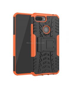 Shockproof PC + TPU Tire Pattern Case for Xiaomi Mi 8 Lite, with Holder