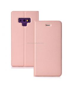Ultra-thin Pressed Magnetic TPU+PU Leathe Case for Galaxy Note 9, with Card Slot & Holder