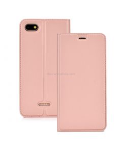 Ultra-thin Pressed Magnetic TPU+PU Leathe Case for Xiaomi Redmi 6A, with Card Slot & Holder